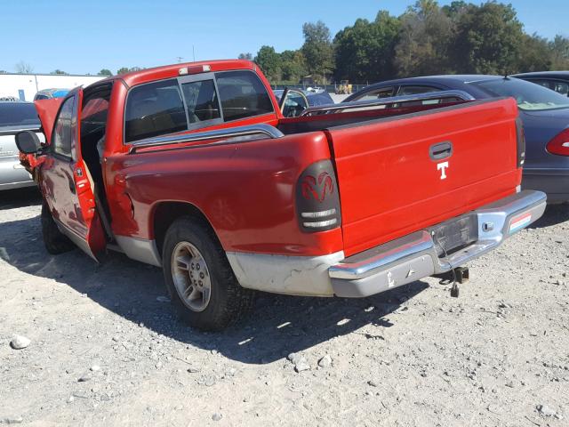 1B7FL26X2VS249588 - 1997 DODGE DAKOTA RED photo 3