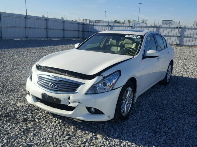 JN1CV6AR3DM764599 - 2013 INFINITI G37 WHITE photo 2