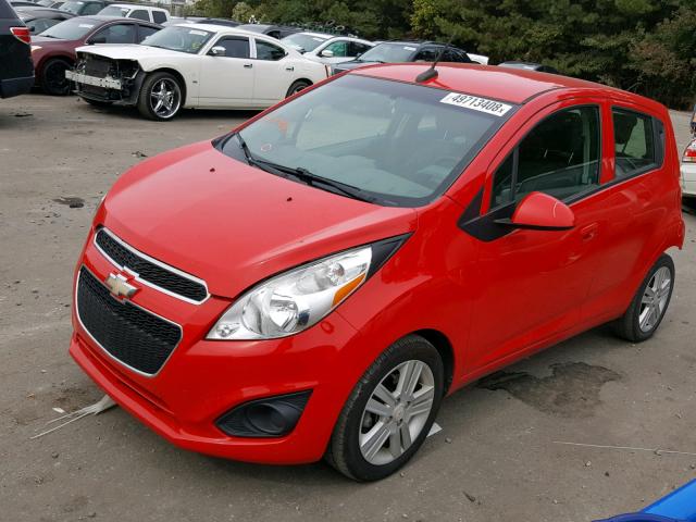 KL8CD6S96EC510884 - 2014 CHEVROLET SPARK 1LT RED photo 2