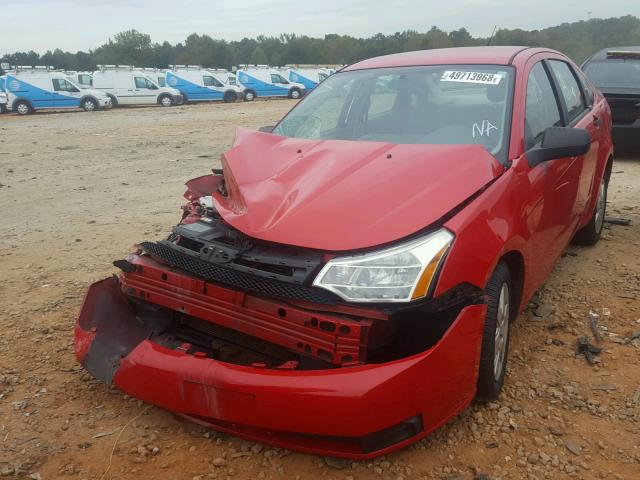 1FAHP34N38W268058 - 2008 FORD FOCUS S/SE RED photo 2