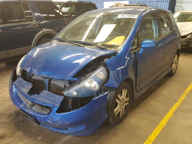 JHMGD38607S000428 - 2007 HONDA FIT S 蓝色 照片 2