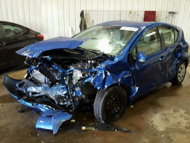 JTDKDTB37C1509152 - 2012 TOYOTA PRIUS C BLUE photo 2