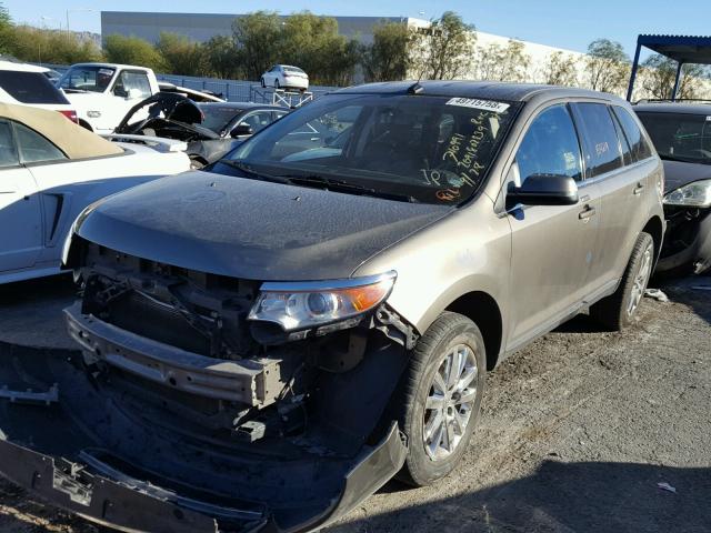 2FMDK4KC4DBA74953 - 2013 FORD EDGE LIMIT CHARCOAL photo 2