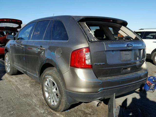 2FMDK4KC4DBA74953 - 2013 FORD EDGE LIMIT CHARCOAL photo 3