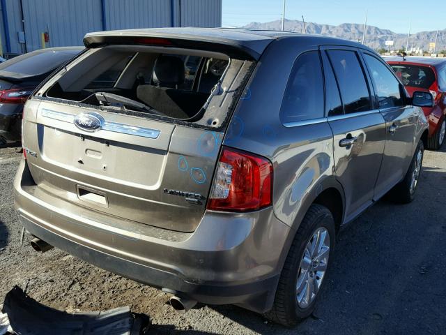 2FMDK4KC4DBA74953 - 2013 FORD EDGE LIMIT CHARCOAL photo 4