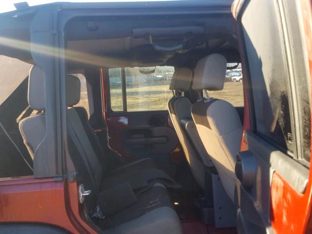 1J4GA39117L182190 - 2007 JEEP WRANGLER X MAROON photo 6