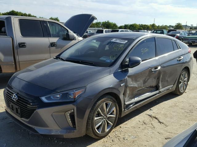 KMHC85LC3HU017898 - 2017 HYUNDAI IONIQ LIMI CHARCOAL photo 2