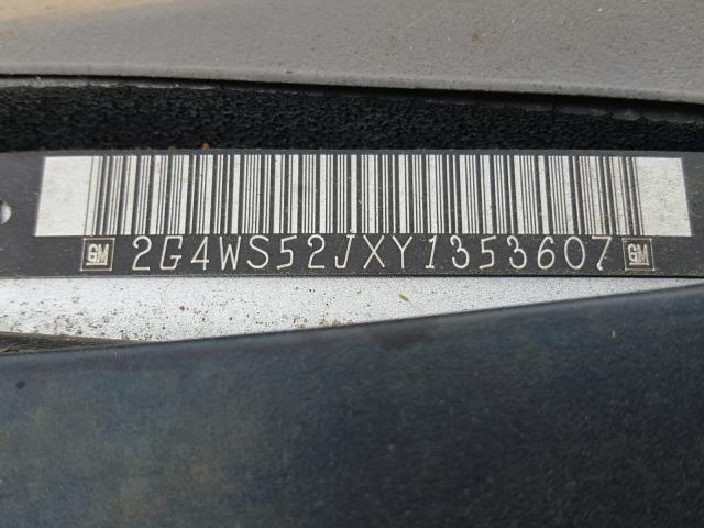 2G4WS52JXY1353607 - 2000 BUICK CENTURY CU SILVER photo 10