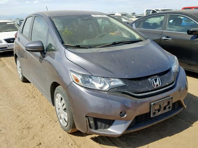 3HGGK5H5XFM763804 - 2015 HONDA FIT LX GRAY photo 1