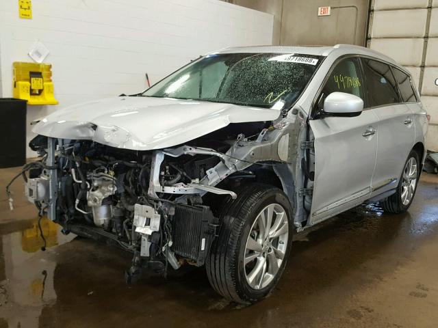 5N1AL0MM7DC328802 - 2013 INFINITI JX35 BASE SILVER photo 2