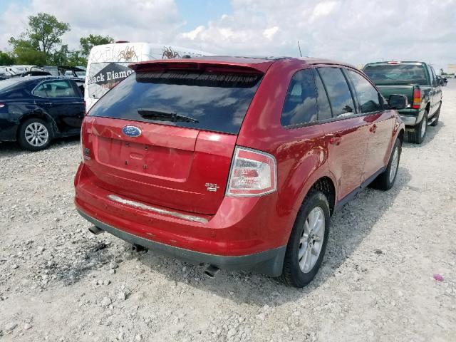 2FMDK48C07BA72127 - 2007 FORD EDGE SEL RED photo 4