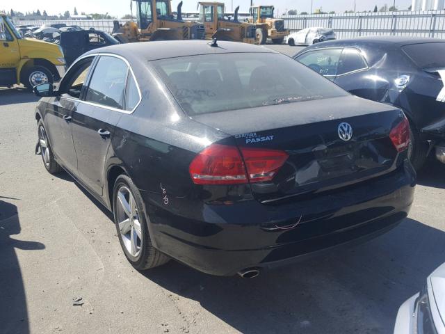 1VWBP7A39DC092829 - 2013 VOLKSWAGEN PASSAT SE BLACK photo 3