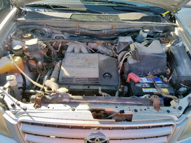 JTEGF21A530109182 - 2003 TOYOTA HIGHLANDER GRAY photo 7