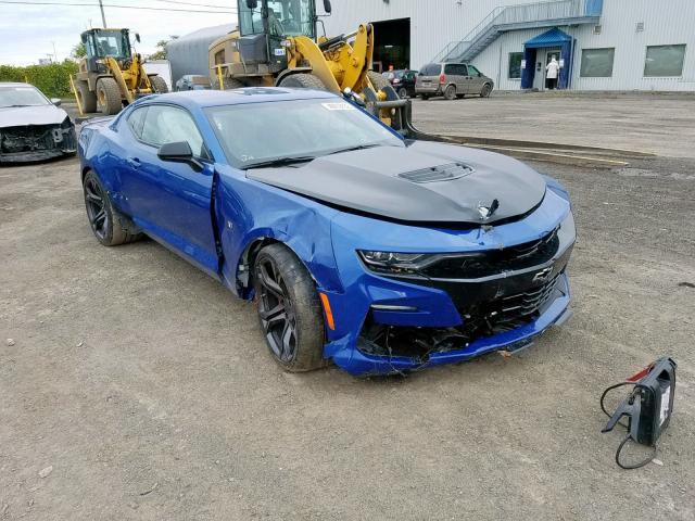 1G1FE1R76K0114548 - 2019 CHEVROLET CAMARO SS BLUE photo 1