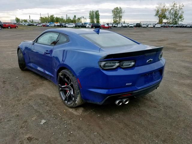 1G1FE1R76K0114548 - 2019 CHEVROLET CAMARO SS BLUE photo 3