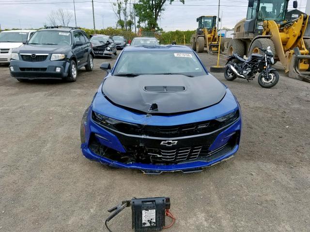 1G1FE1R76K0114548 - 2019 CHEVROLET CAMARO SS BLUE photo 9