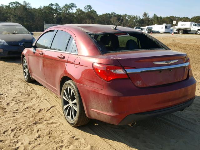 1C3CCBCG1DN523467 - 2013 CHRYSLER 200 LIMITE MAROON photo 3