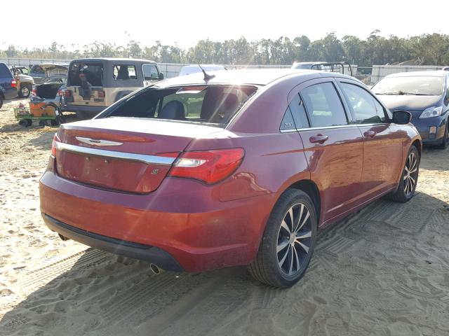 1C3CCBCG1DN523467 - 2013 CHRYSLER 200 LIMITE MAROON photo 4