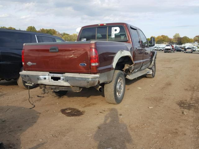 1FTWW31P45EC06082 - 2005 FORD F350 SRW S MAROON photo 4