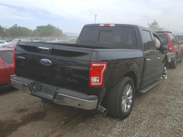 1FTEW1CG9GKD78299 - 2016 FORD F150 SUPER BLACK photo 4