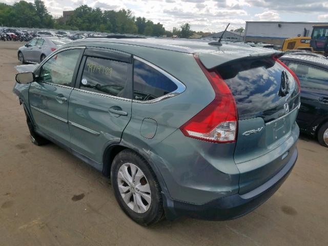 2HKRM4H71CH611294 - 2012 HONDA CR-V EXL GREEN photo 3