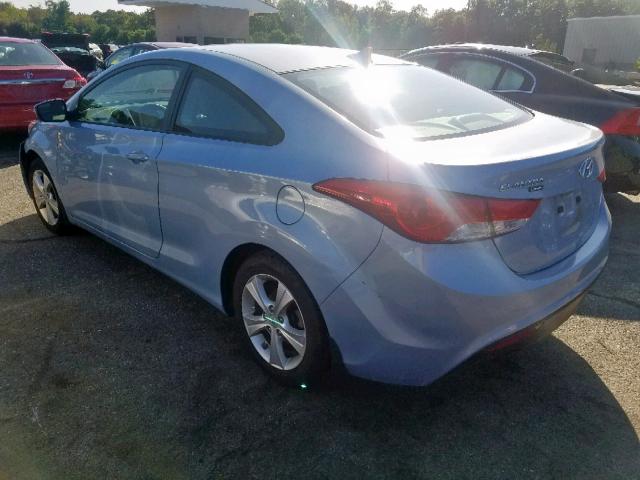 KMHDH6AEXDU008091 - 2013 HYUNDAI ELANTRA CO BLUE photo 3