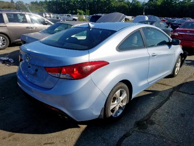 KMHDH6AEXDU008091 - 2013 HYUNDAI ELANTRA CO BLUE photo 4