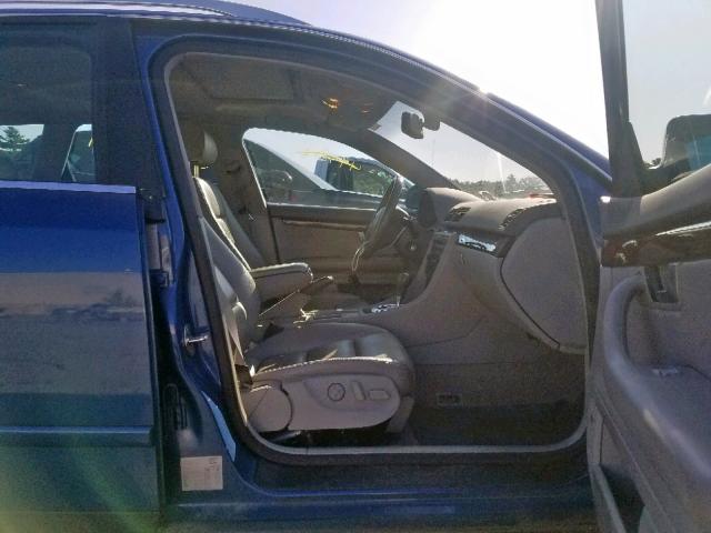 WAUVT68E12A174721 - 2002 AUDI A4 3.0 AVA BLUE photo 5