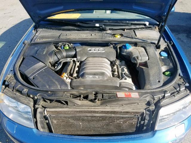 WAUVT68E12A174721 - 2002 AUDI A4 3.0 AVA BLUE photo 7