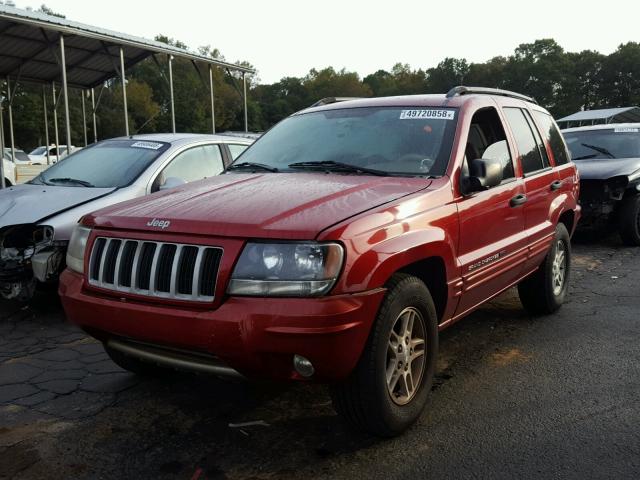 1J4GX48S14C282638 - 2004 JEEP GRAND CHER RED photo 2