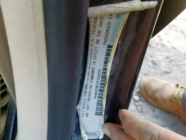 WVWUH23B3YE334279 - 2000 VOLKSWAGEN PASSAT GLX 黑色 照片 10