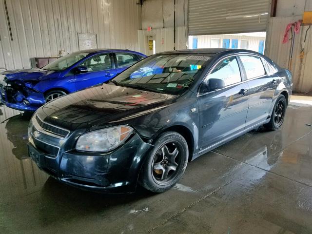 1G1ZH57B184297278 - 2008 CHEVROLET MALIBU 1LT BLACK photo 2