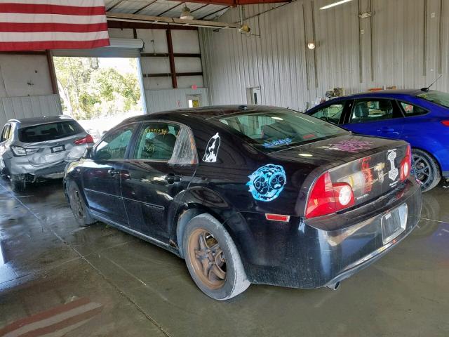 1G1ZH57B184297278 - 2008 CHEVROLET MALIBU 1LT BLACK photo 3