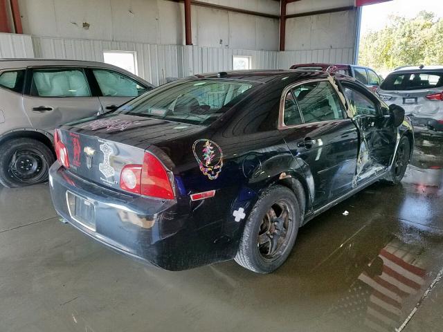 1G1ZH57B184297278 - 2008 CHEVROLET MALIBU 1LT BLACK photo 4