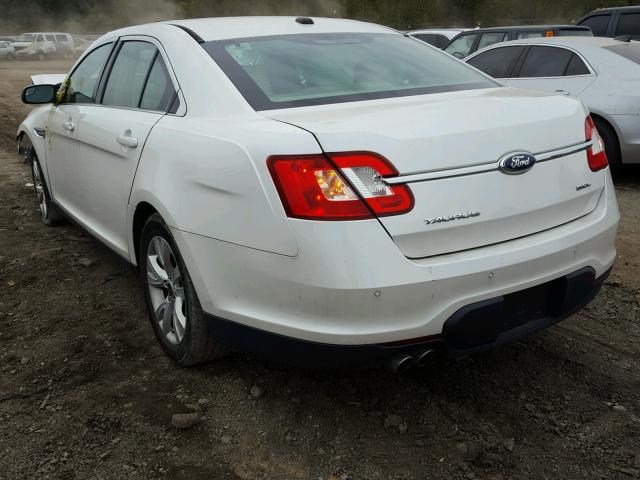 1FAHP2EWXCG110658 - 2012 FORD TAURUS SEL WHITE photo 3