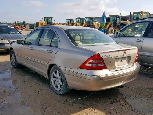 WDBRF61J44A579086 - 2004 MERCEDES-BENZ C 240 TAN photo 3