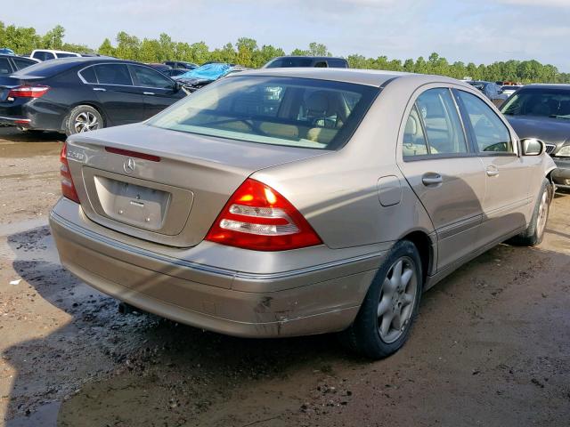 WDBRF61J44A579086 - 2004 MERCEDES-BENZ C 240 TAN photo 4