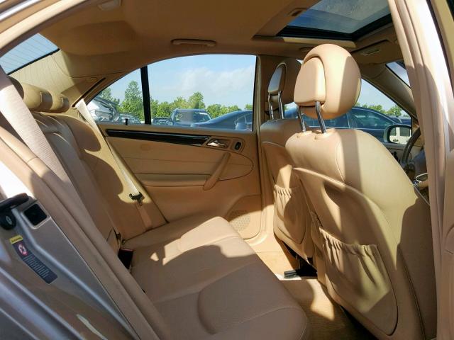 WDBRF61J44A579086 - 2004 MERCEDES-BENZ C 240 TAN photo 6