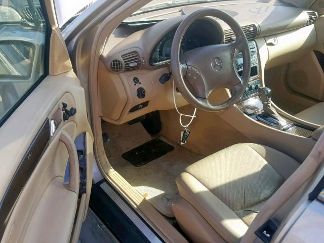 WDBRF61J44A579086 - 2004 MERCEDES-BENZ C 240 TAN photo 9