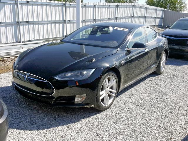 5YJSA1E13FF105722 - 2015 TESLA MODEL S BLACK photo 2