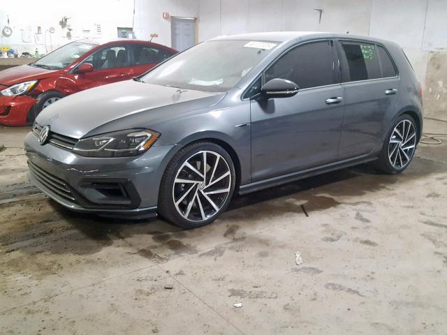 WVWWA7AU1KW127437 - 2019 VOLKSWAGEN GOLF R GRAY photo 2