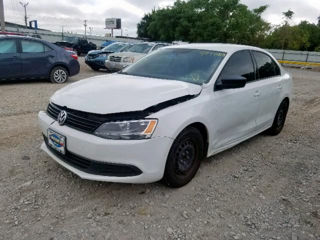 3VW2K7AJ1EM326670 - 2014 VOLKSWAGEN JETTA BASE WHITE photo 2