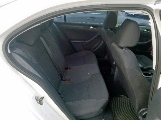 3VW2K7AJ1EM326670 - 2014 VOLKSWAGEN JETTA BASE WHITE photo 6
