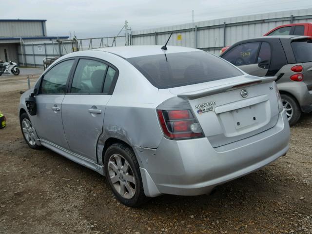 3N1AB6APXAL653701 - 2010 NISSAN SENTRA 2.0 SILVER photo 3