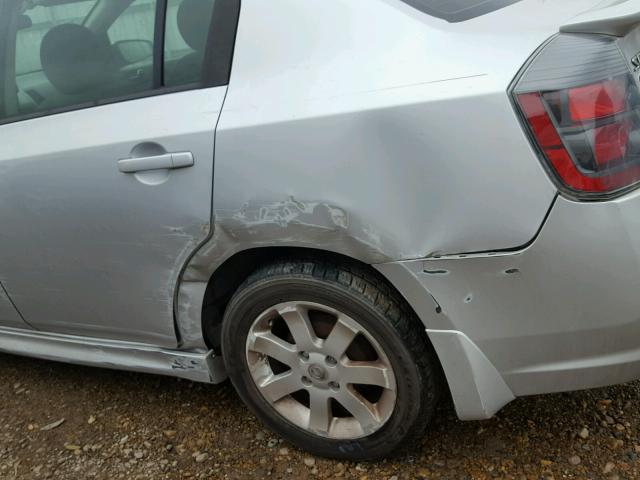 3N1AB6APXAL653701 - 2010 NISSAN SENTRA 2.0 SILVER photo 9