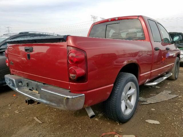 1D7HA18N08J172059 - 2008 DODGE RAM 1500 S RED photo 4