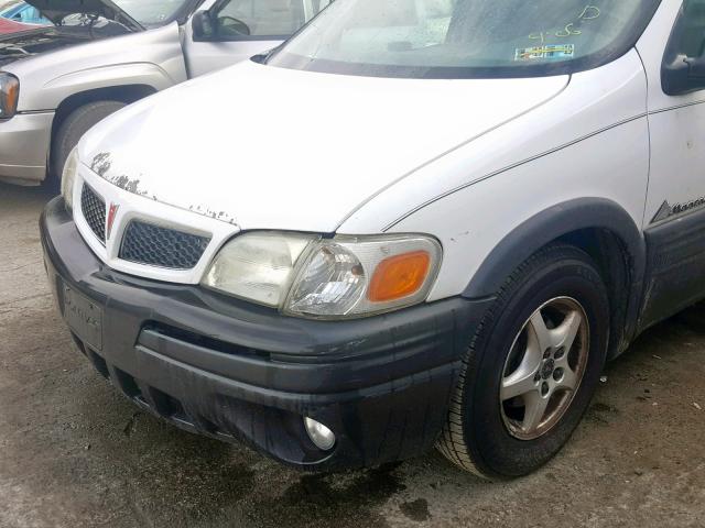 1GMDX03E21D222100 - 2001 PONTIAC MONTANA WHITE photo 10