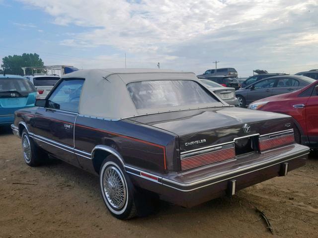 1C3BC55DXCG185960 - 1982 CHRYSLER LEBARON ME BROWN photo 3