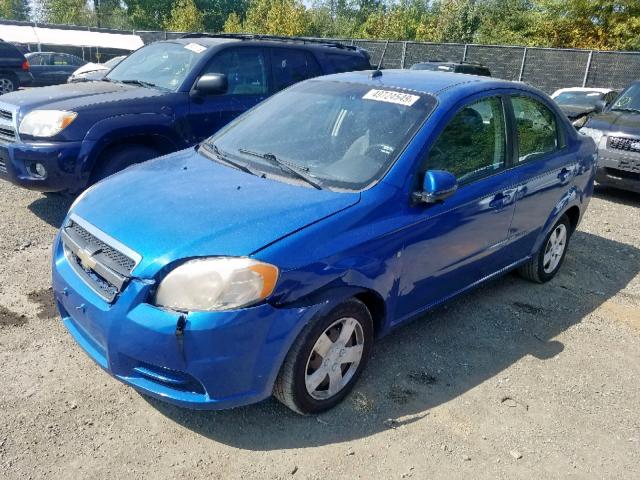 KL1TD56E79B619169 - 2009 CHEVROLET AVEO LS BLUE photo 2