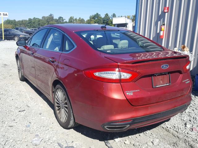 3FA6P0K96GR400081 - 2016 FORD FUSION TIT BURGUNDY photo 3